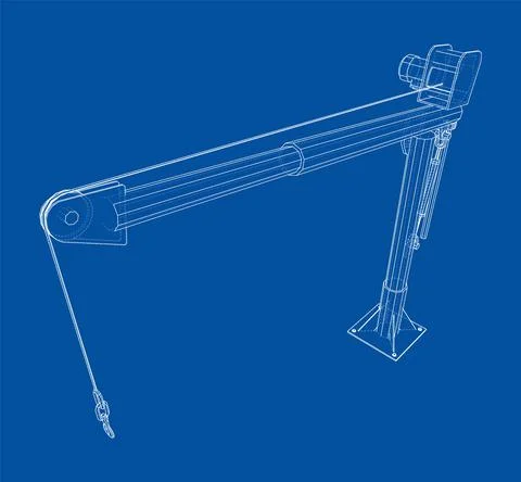 Davit or crane for boat. Vector Stock Illustration