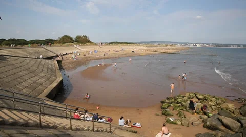 Dawlish Warren beach Devon England Stock Footage 29094535