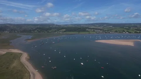 Dawlish Warren, Devon, England: DRONE VIEWS: Dawlish Warren &amp; Exmouth (2) Stock Footage 265164283