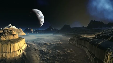 Dawn on the Alien Planet Vídeo Stock 87911707