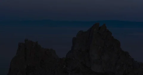 Dawn on Baikal Stock Footage 123366743