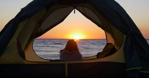 Dawn on the beach Stock Footage 83574565