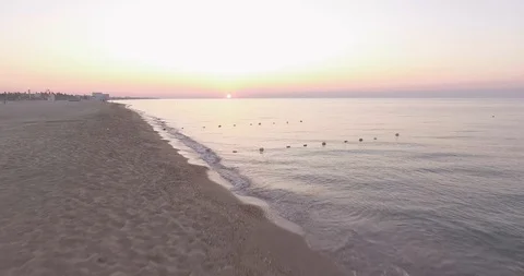 Dawn on the beach. Video stock 96195357