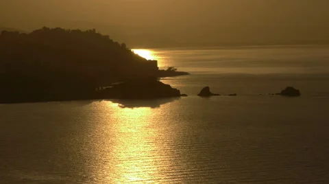 Dawn on the beaches of Almuñecar Spain Stock Footage 41422921