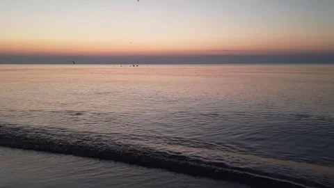 Dawn on the black sea 2 Stock Footage 243172181