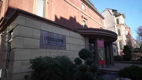 Dawn Breaks Over the Phillips Collection in Dupont Circle, Washington DC Stock Footage 308299690