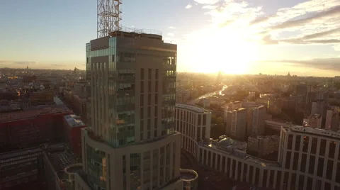 Dawn in the center of Moscow Stock Footage 67635549