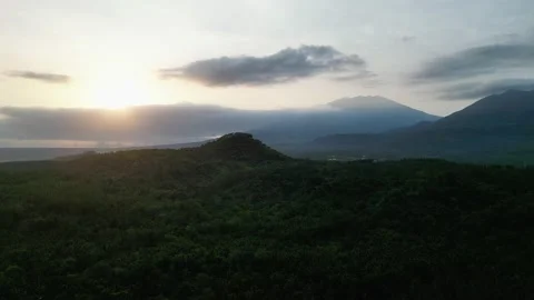 Dawn in the clouds over the hills 스톡 동영상 238768517