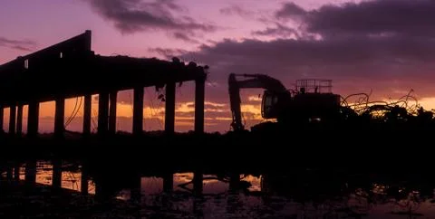 Dawn Demolition Stock Photos