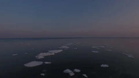 Dawn DriftIce Stock Footage 122491001