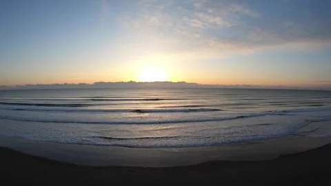 A Dawn Drone View of Kujukuri Beach 库存影片 332954586
