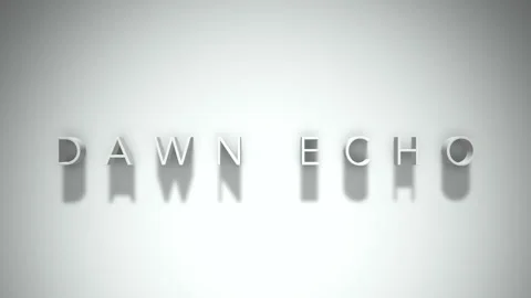 Dawn echo 3D title animation with shadows on a white background Stock Footage 297567502