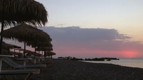 Dawn on an empty beach Stock Footage 170238021