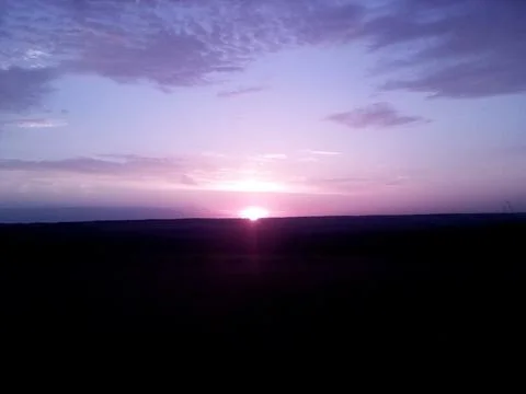 Dawn in the field Foto stock