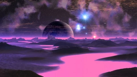 Dawn on the Gloomy Planet Video stock 120969281