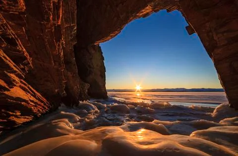 Dawn of the grotto Stock Photos