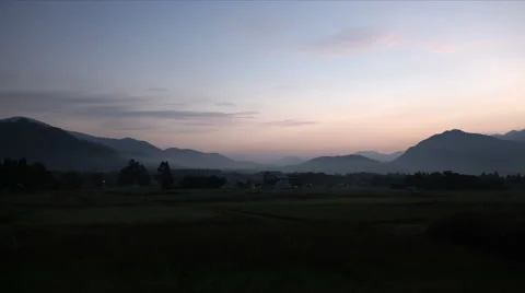 Dawn of Hakuba, flat color Stock-Footage 66748877