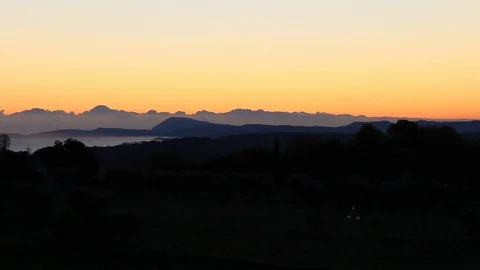 The dawn of the hill Stock Footage 122911548