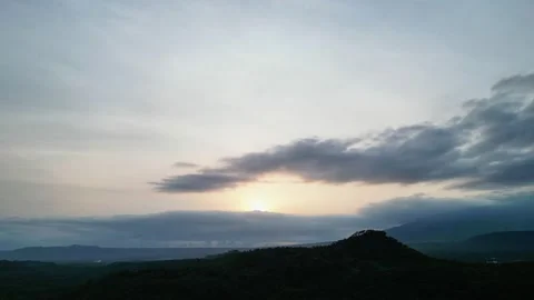 Dawn in the hills in flight 스톡 동영상 238768276