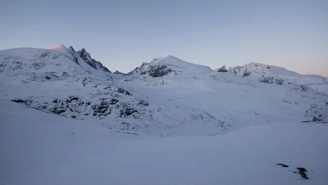 Dawn in Hurrungane mountain Stock Footage 87804584