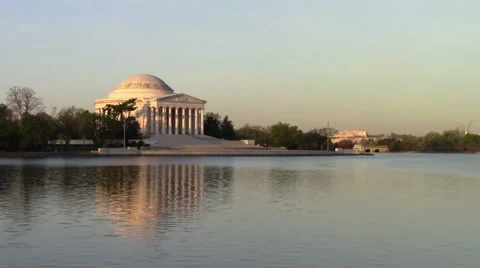 Dawn on Jefferson Memorial Stock-Footage 38849519
