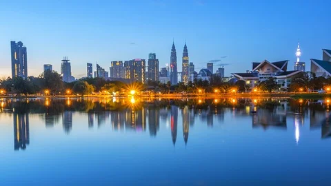 Dawn in Kuala Lumpur. Time Lapse Stock Footage 106486355