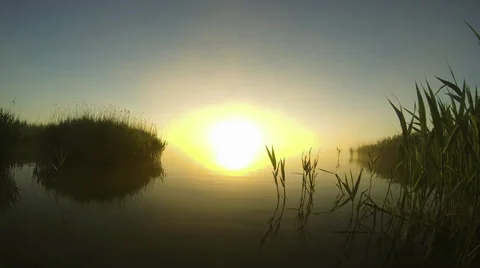 Dawn on the Lake Video stock 38003802