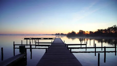 Dawn at the lake. Stock Footage 133433568