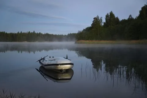 Dawn on the lake Stock Photos