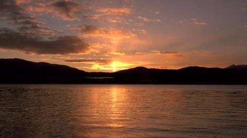 Dawn at Lake Tazawa Stock Footage 332335930