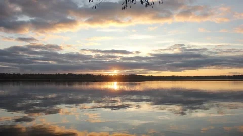 Dawn At The Lake Timelapse Stock Footage 234800627