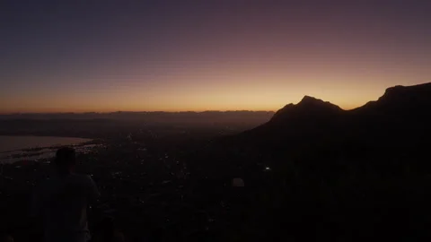 Dawn at Lions Head in Cape Town | Rec. 709 Stock Footage 308465406