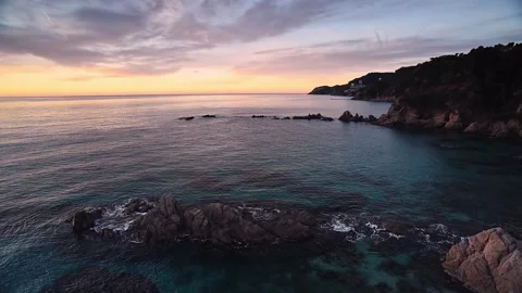 Dawn at the Mediterranean Sea Stock Footage 170080601