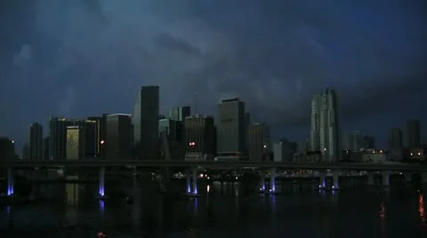 Dawn in Miami Stock Footage 12391437