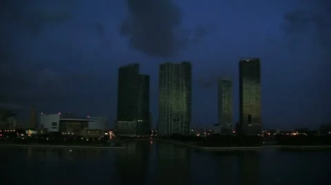 Dawn in Miami Stock Footage 12392419