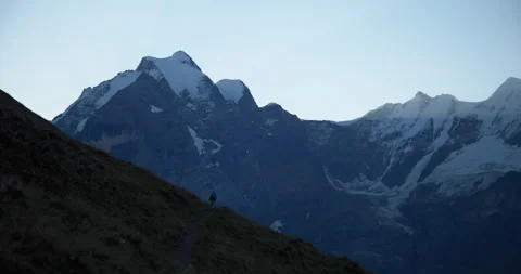 Dawn Mountain Hike Stock Footage 169935959