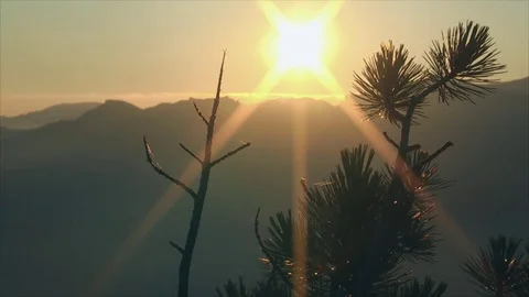 Dawn in the mountains Video stock 83695408
