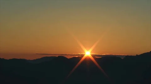 Dawn in the mountains Stock Footage 83695998