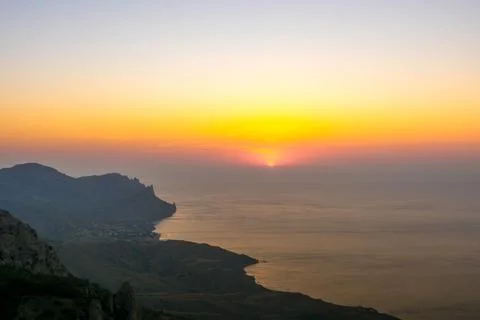 Dawn in the mountains Stock Photos