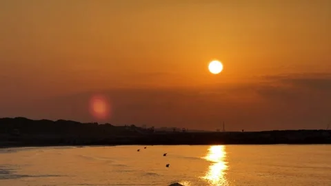 Dawn of a new day to the lighthouse Video stock 288149347