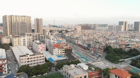 Dawn in the old densely-built Chinese district Stock Footage 113260409