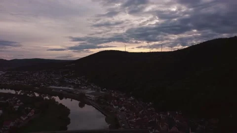 Dawn in an old german town Stock Footage 154487408