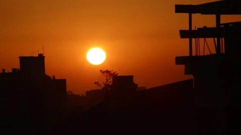 Dawn over the city Stock Footage 289664458