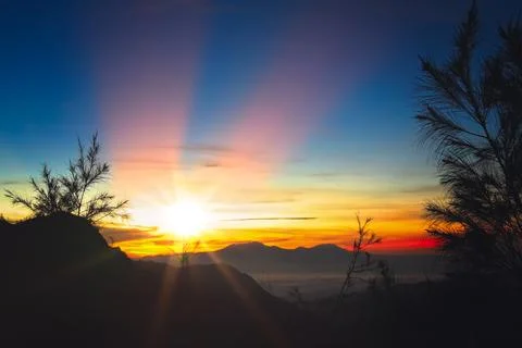Dawn over Gunung Bromo in Java Photos