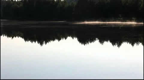 Dawn over the lake Stock Footage 9822049