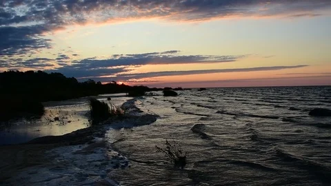 Dawn over the lake Stock Footage 116545542