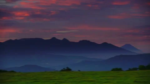 Dawn over Mount Fuji and the Yatsugatake Mountain Range Stock Footage 330989522