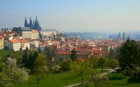 Dawn over Prague Stock Photos