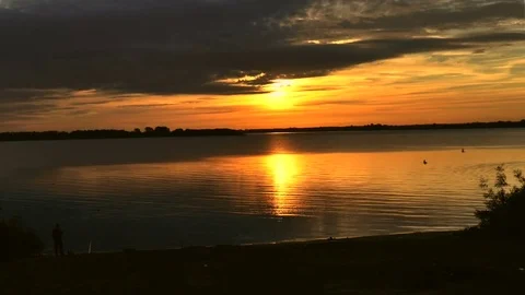 Dawn over the river Stock Footage 78299558