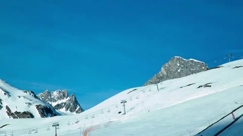 Dawn over ski resort time lapse close Video stock 10890750